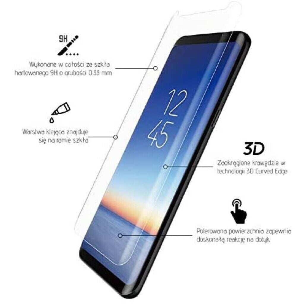 X-Doria Samsung Galaxy S8 Plus/S9 Plus Armour 3D Tempered Glass, Clear