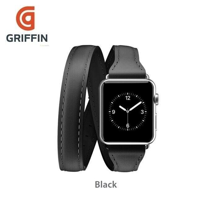 Griffin Apple Watch (38mm) Uptown Band Leather, Black (GB42407)