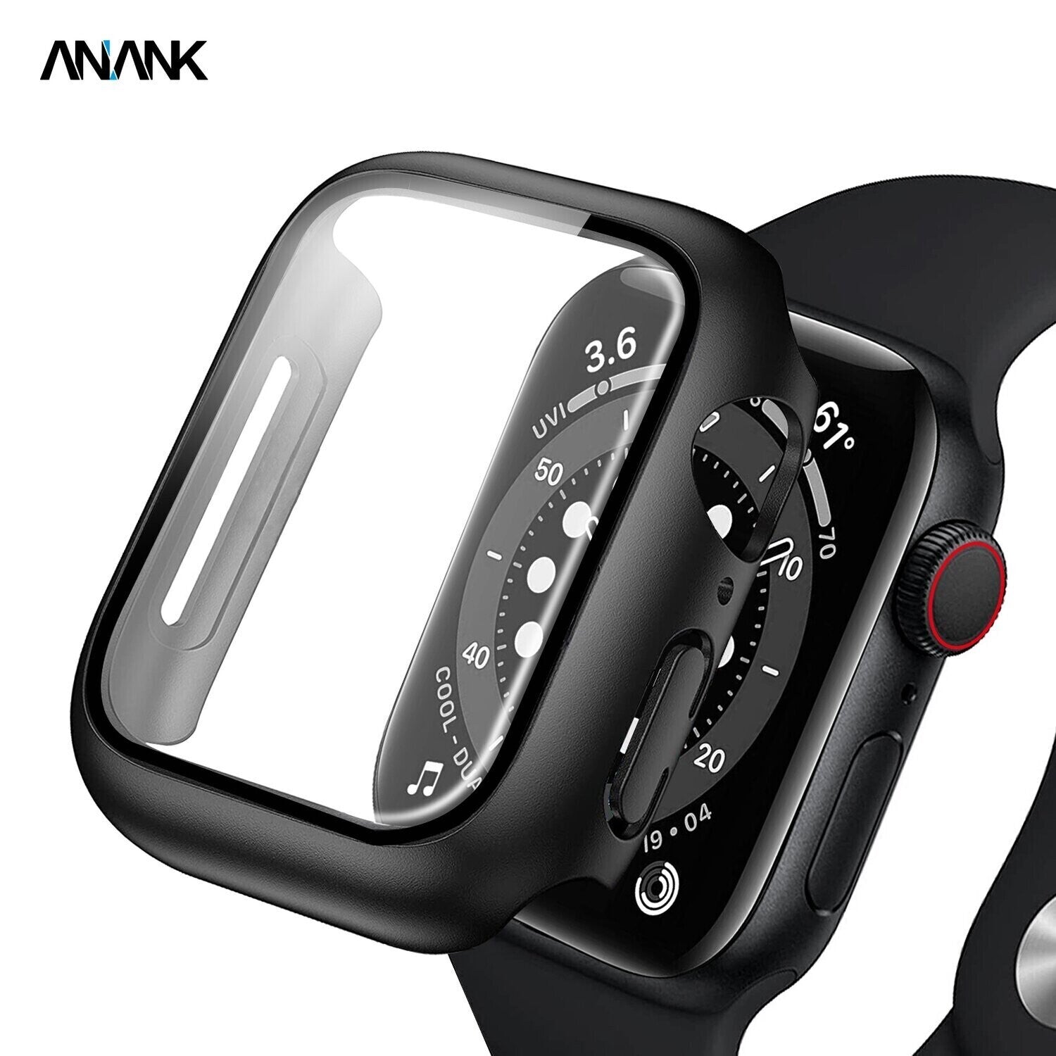 Anank Apple Watch Series 7 (45mm) Screen Guard Case, Black