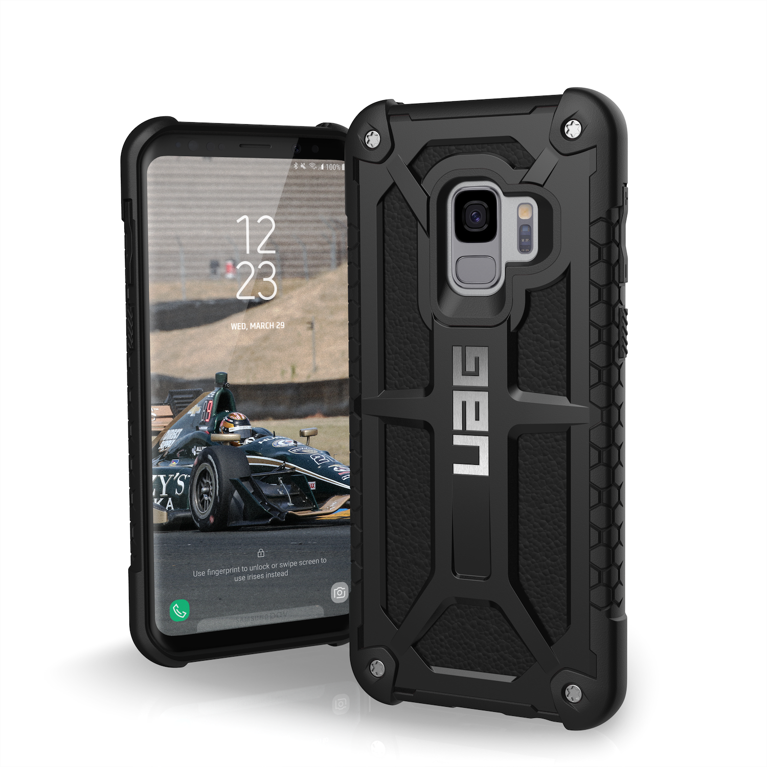 UAG Samsung Galaxy S9 Monarch Case, Black/Silver (Matte)