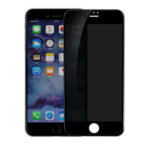 Komass iPhone 6/7/8 Plus Tempered Glass, Privacy Black (Screen Protector)