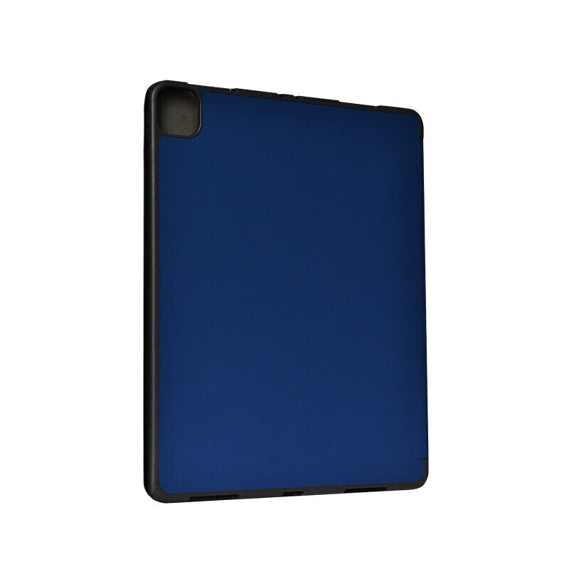 Devia iPad Pro 12.9 (2021~2018) Leather Case with Apple Pencil Slot, Blue