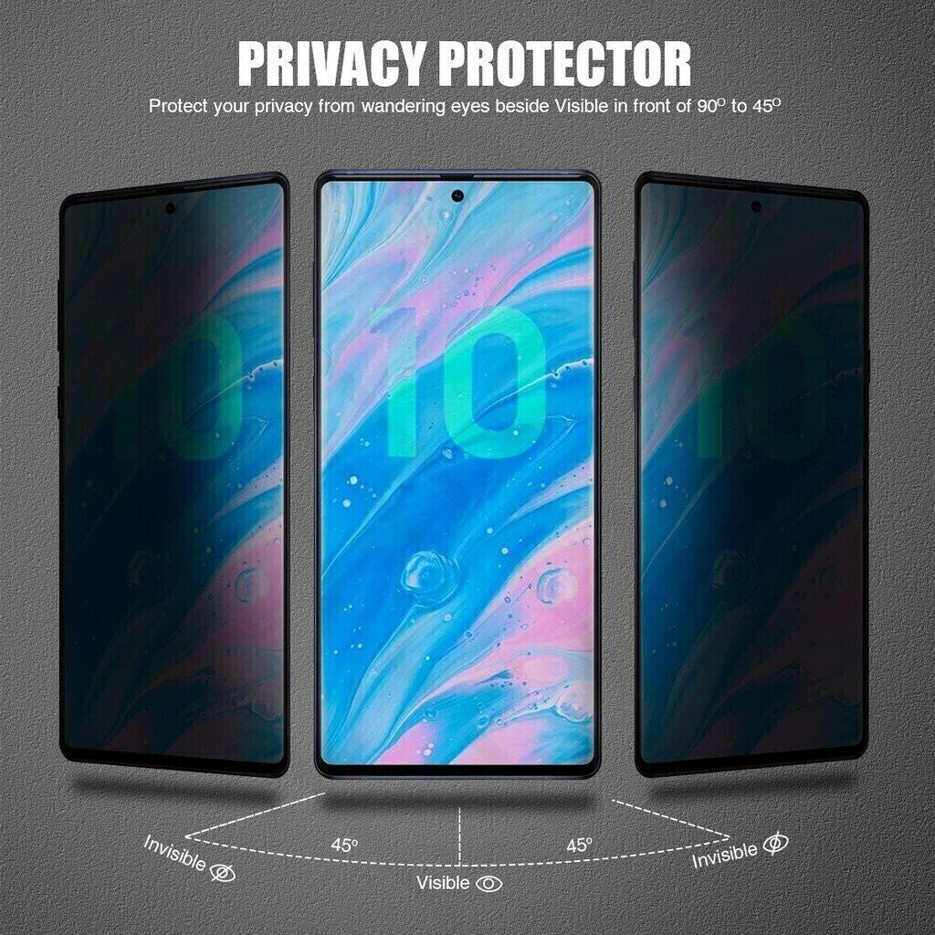 Komass Samsung Galaxy Note 10 Plus Tempered Glass, 3D UV Privacy