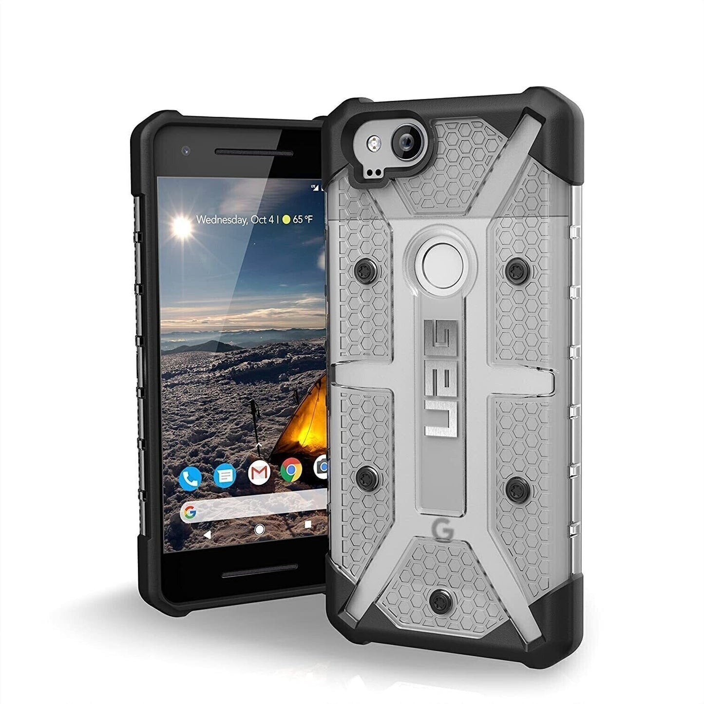 UAG Google Pixel 2 Plasma Case, Ash/Black (Grey Transparent)