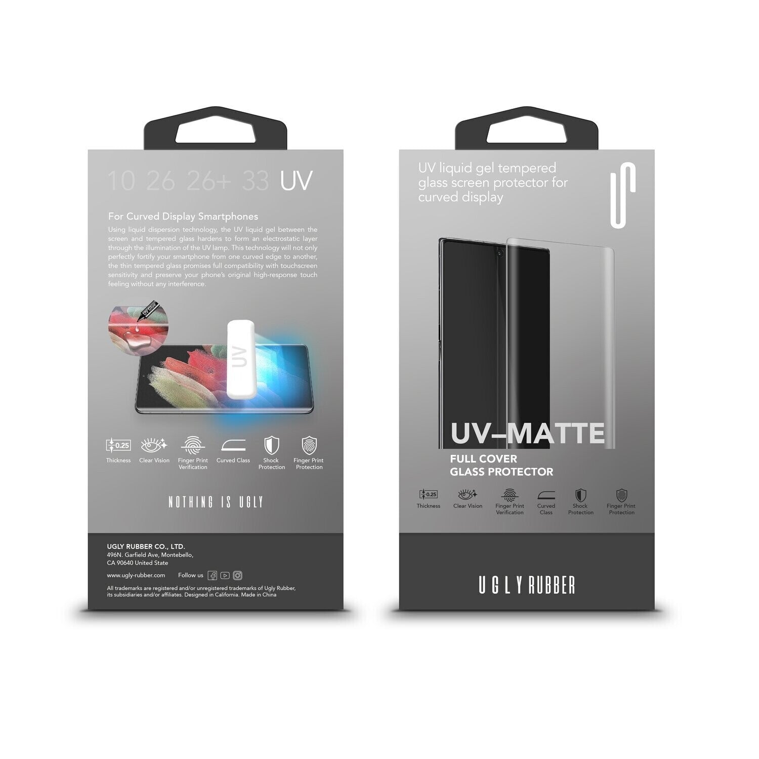 Ugly Rubber Huawei Mate 40 Pro UV Liquid Gel Tempered Glass, Matte