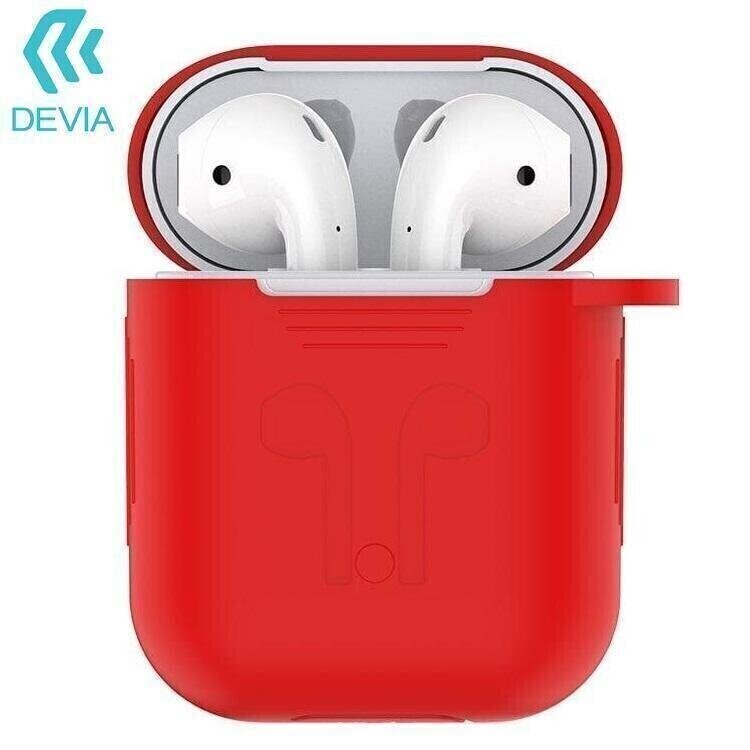 Devia AirPods 1 Naked Silicone Case Suit, Red