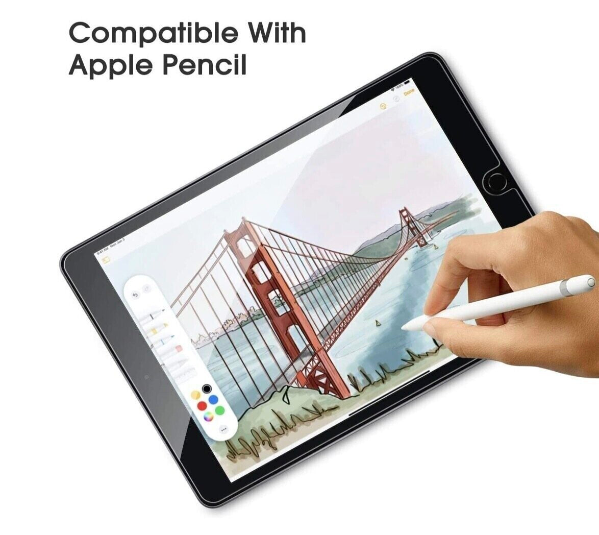 Comma iPad 10.2/Pro/Air 10.5 Screen Protector, Tempered Glass (Screen Protector)