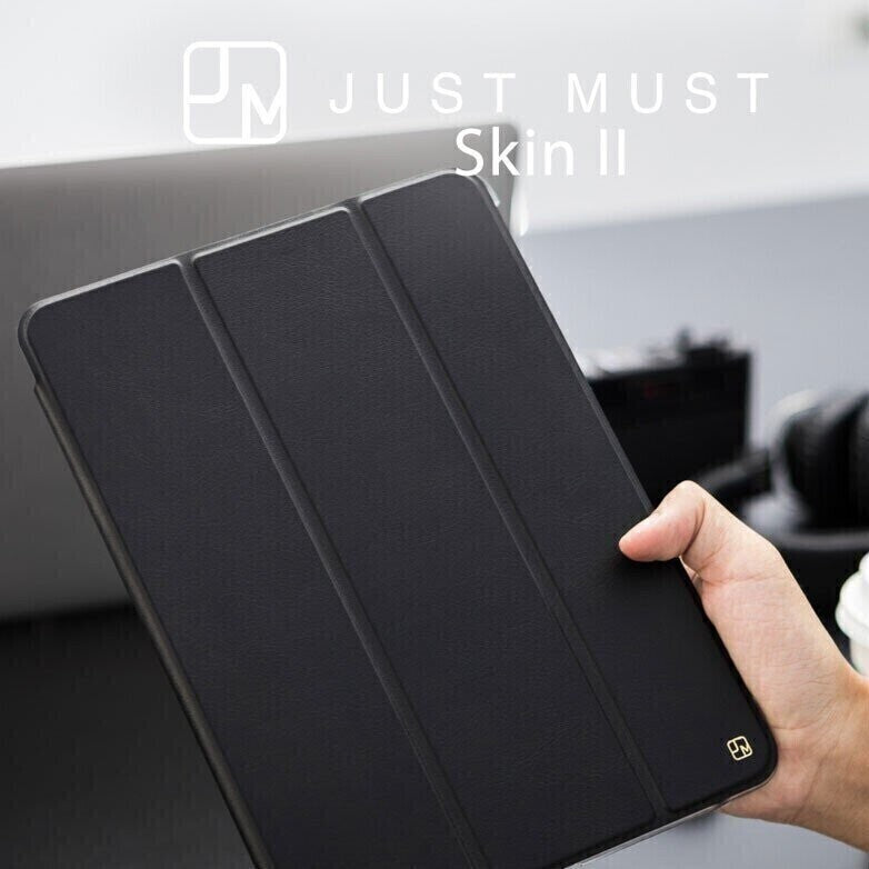 Komass iPad Air 4 10.9/iPad Pro 11 (2021~2018) Leather Folio Skin, Black