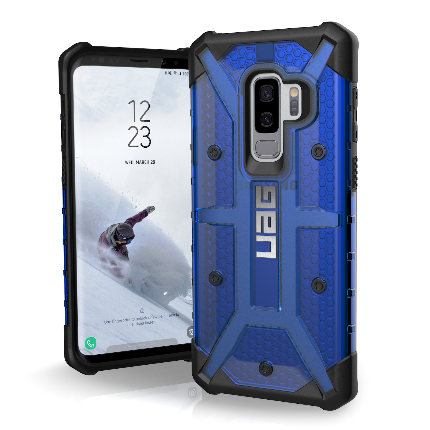 UAG Samsung Galaxy S9 Plus Plasma Case, Cobalt/Black (Blue Transparent)