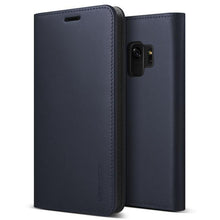 VRS Design Samsung Galaxy S9 Genuine Cowhide Leather, Navy