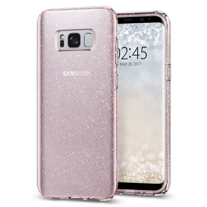 Spigen Samsung Galaxy S8 Plus Liquid Crystal Glitter, Rose Quartz (571CS21667) (