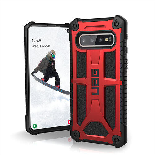 UAG Samsung Galaxy S10 Monarch Case, Crimson (Dark Red Transparent)