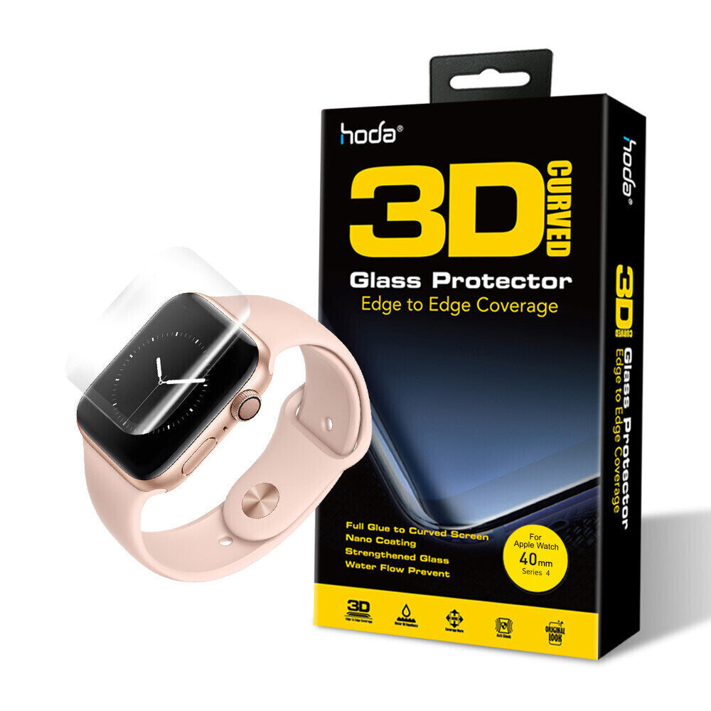 Hoda Apple Watch Series 6/SE/5/4 (40mm) Tempered Glass, 3D UV (Screen Protector)