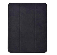 Comma iPad Pro 12.9 (2018) Leather Case with Apple Pencil, Black