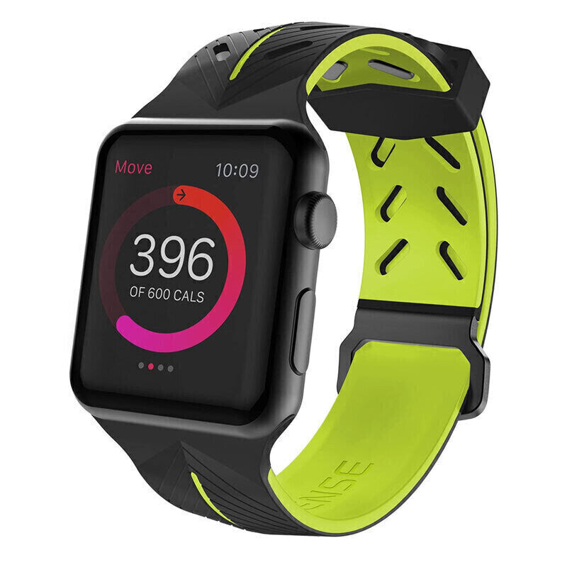 X-Doria Apple Watch (42mm) Action Band, Black/Yellow