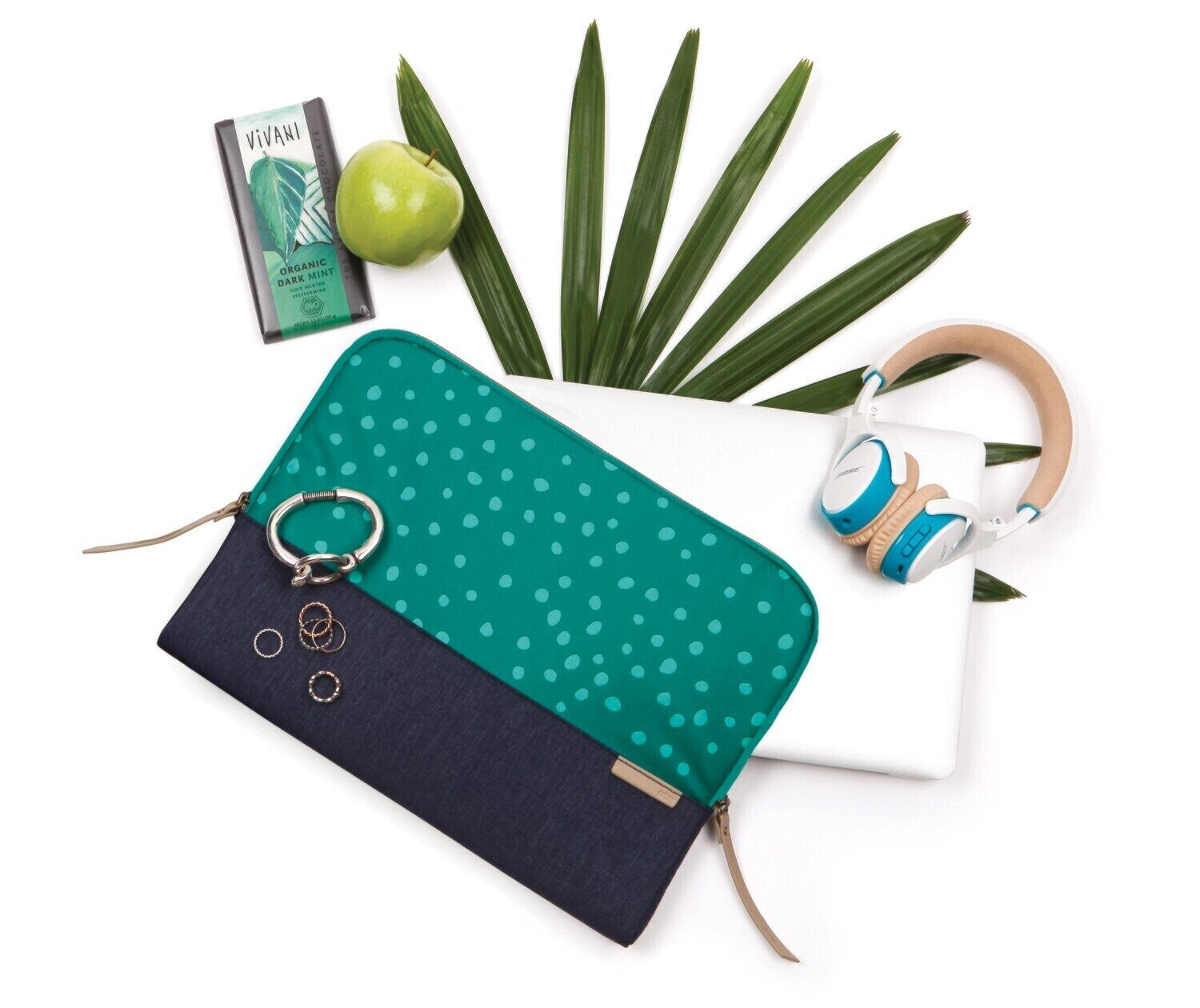 STM Laptop Sleeve 13" Grace Deluxe, Teal Dot/Night Sky