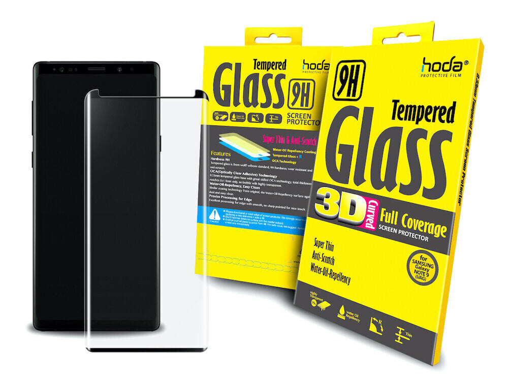 Hoda Samsung Galaxy Note 9 Tempered Glass, 3D Full Coverage Case Friendly