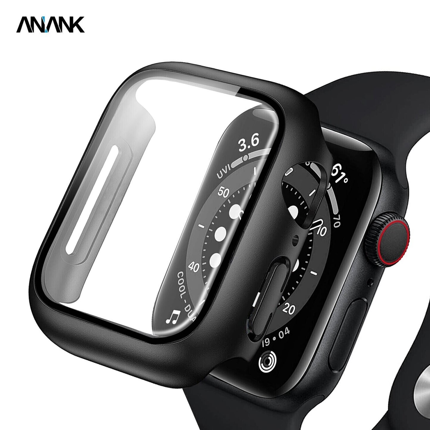 Anank Apple Watch Series (44mm) Screen Guard Case, Black