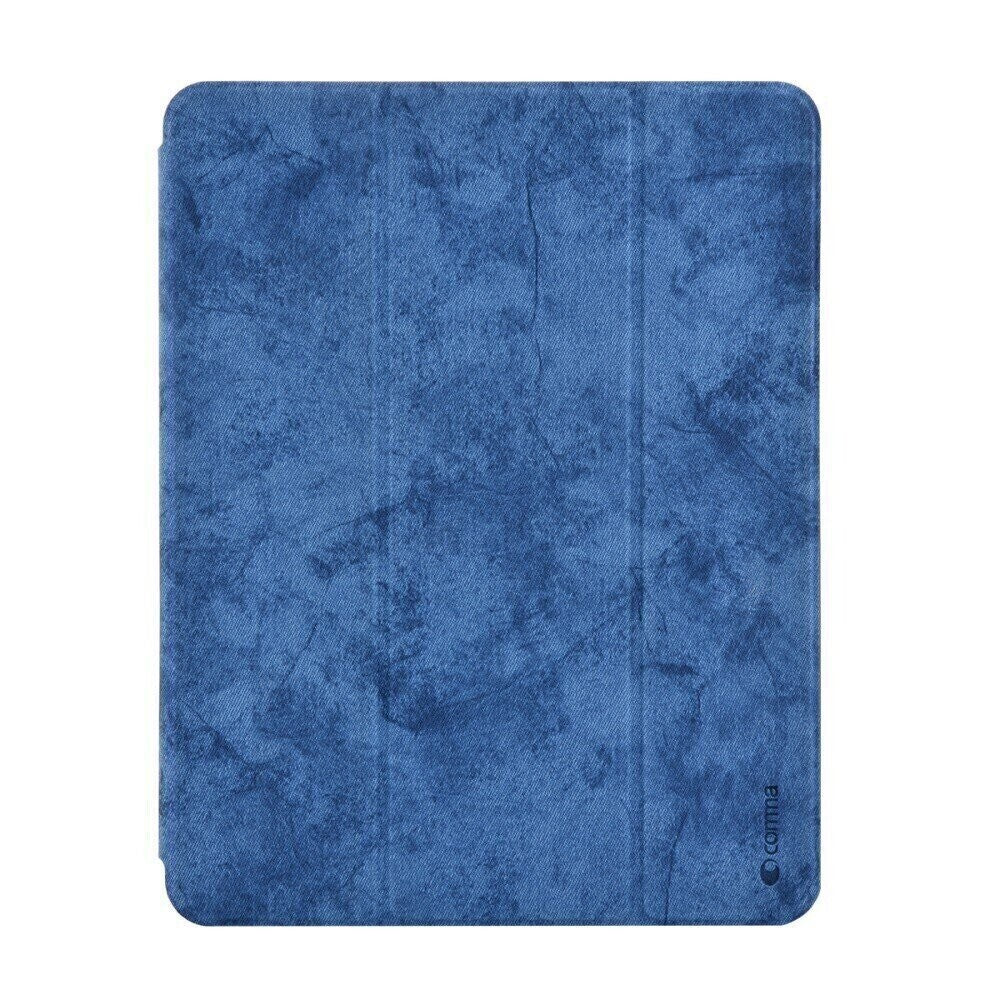 Comma iPad Pro 12.9 (2018) Leather Case with Apple Pencil, Blue