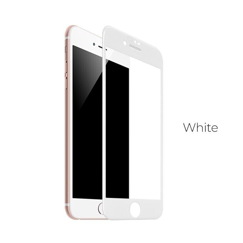 Komass iPhone 6/7/8 Plus Tempered Glass, White (Screen Protector)