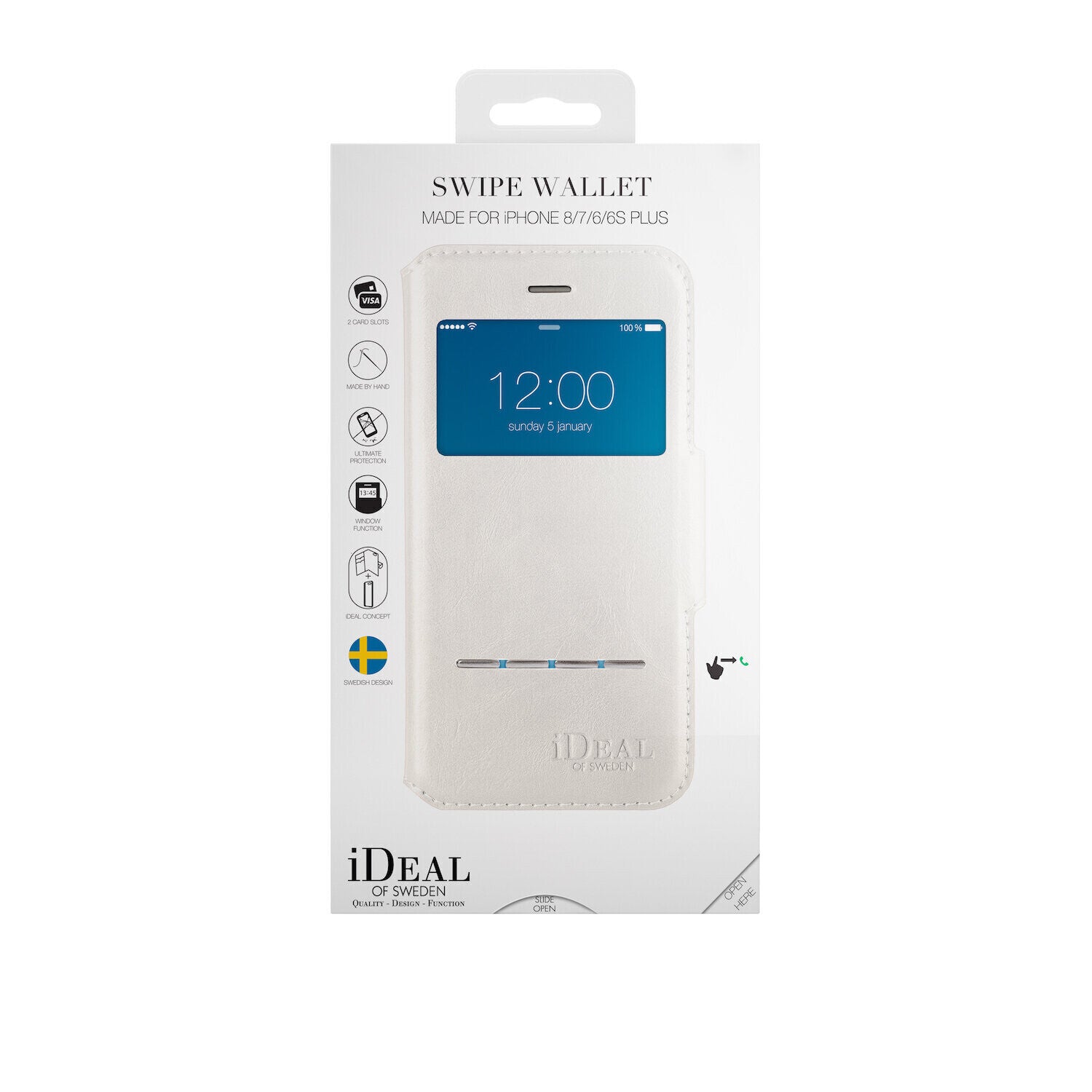 iDeal Of Sweden iPhone 7 Plus Swipe Wallet, White