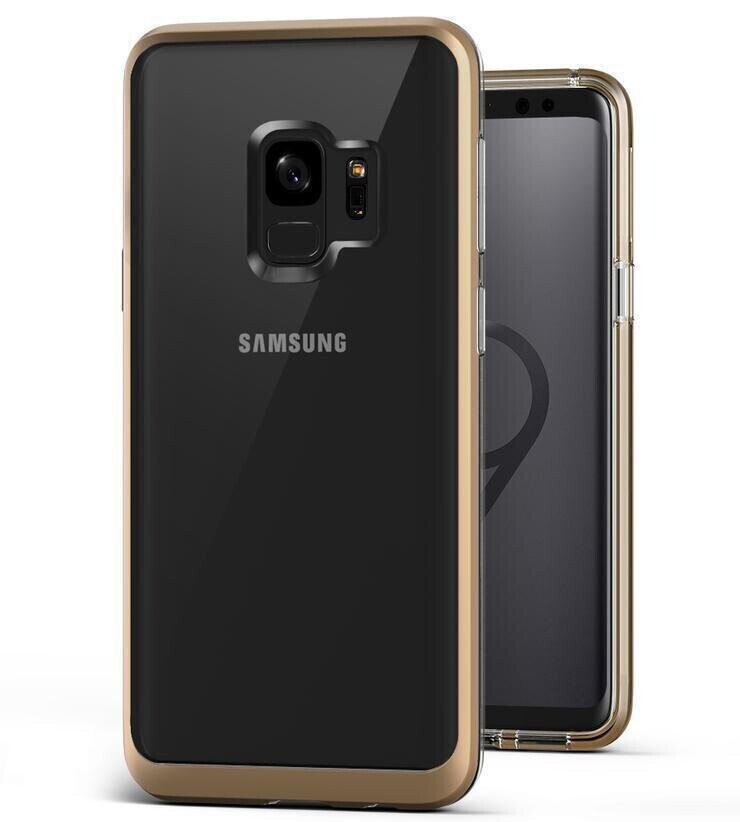 VRS Design Samsung Galaxy S9 Crystal Bumper TPU PlusPC, Gold