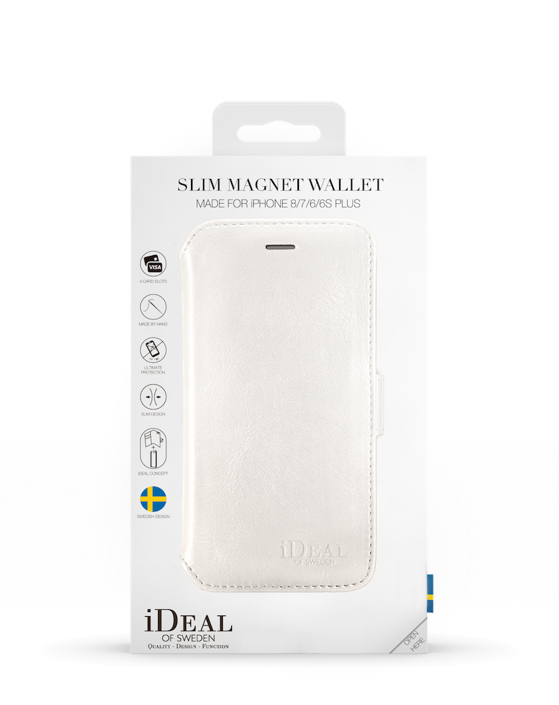 iDeal Of Sweden iPhone 7 Plus Slim Magnet Wallet, White