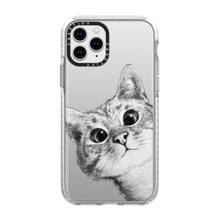 Casetify iPhone 11 Pro Impact Case, Peekaboo Cat On Rose Gold