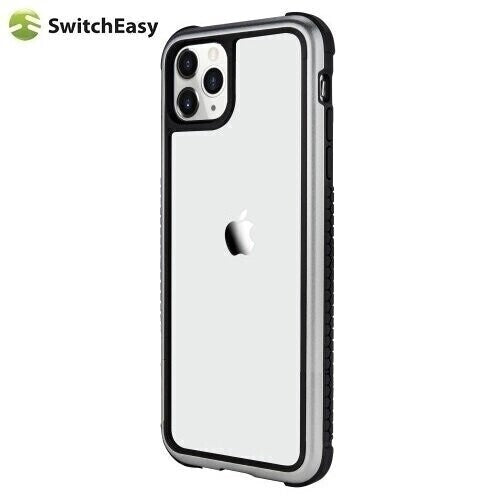 SwitchEasy iPhone 11 Pro Glass Rebel Glass+TPU+Alu Case, Metal Silver