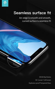 Devia iPhone 11 Pro Max/ Xs Max Tempered Glass, Full Screen Case Friendly Black