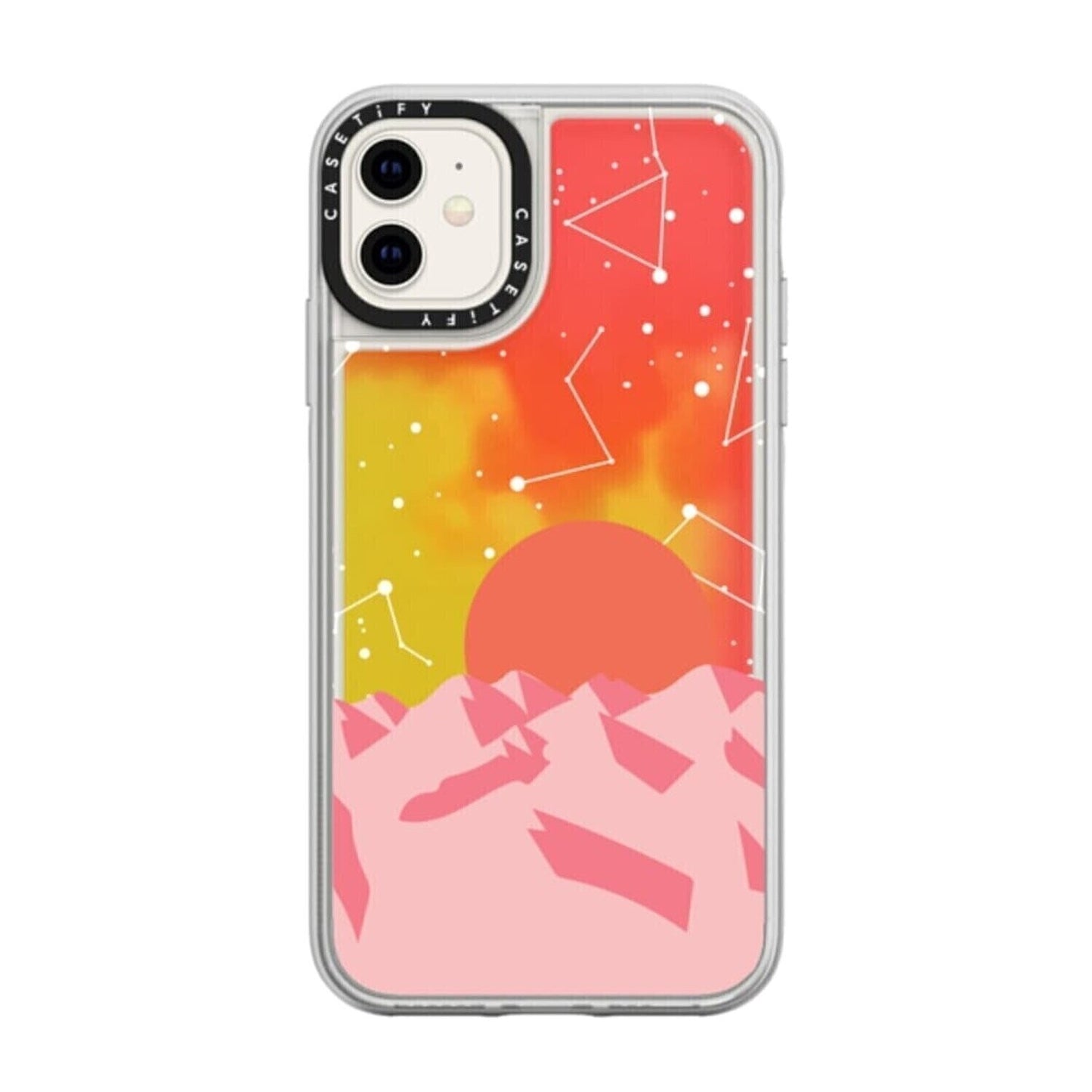 Casetify iPhone 11 Neon Sand Case, Palm Springs Sunset (Yellow/Orange)