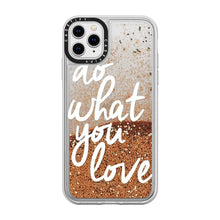 Casetify iPhone 11 Pro Glitter Case, Gold Chrome Do What You Love