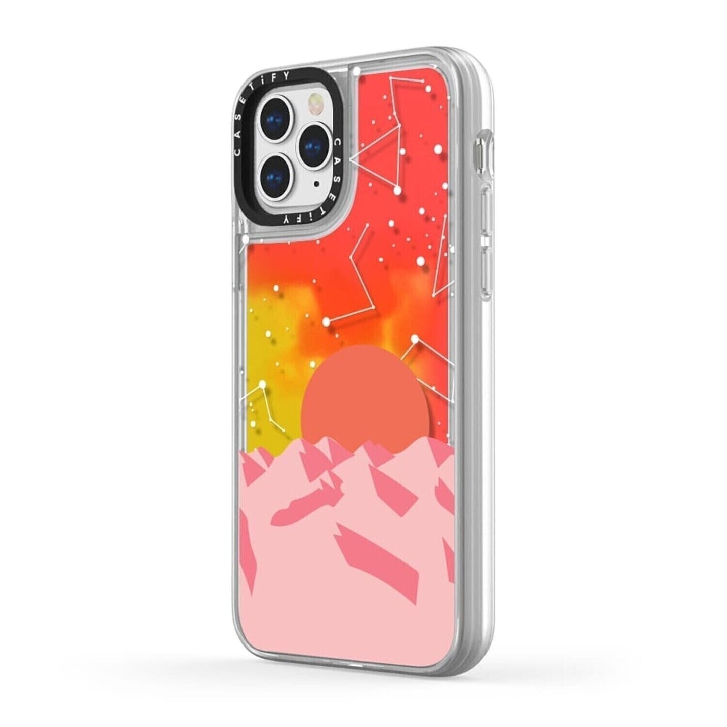 Casetify iPhone 11 Pro Max Neon Sand Case, Palm Springs Sunset (Yellow/Orange)