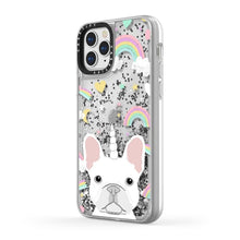 Casetify iPhone 11 Pro Glitter Case, Monochrome Silver French Bulldog Unicorn