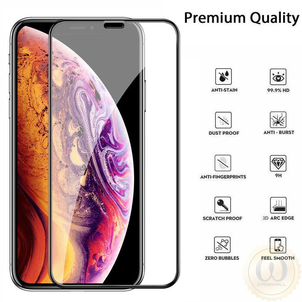 Devia iPhone 11 Pro Max/ Xs Max Tempered Glass, Full Screen 3D Curved Black (Bla