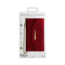 iDeal Of Sweden iPhone X Mayfair Clutch Velvet, Red