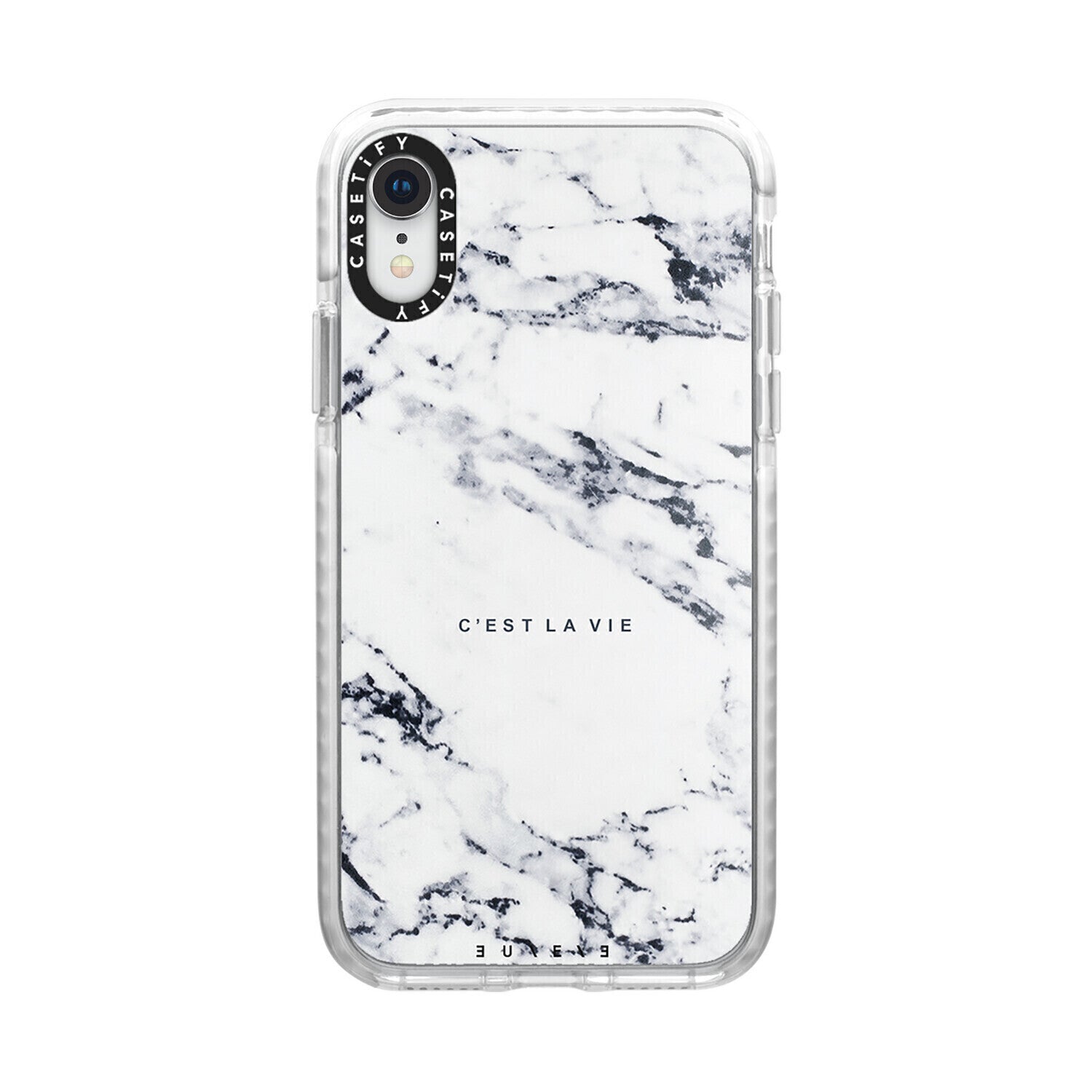 Casetify iPhone XR Impact Case, Frost Cest La Vie/E/Marble