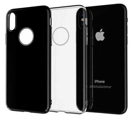 Comma iPhone X Crystal Shining Case, Black