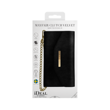 iDeal Of Sweden iPhone XR Mayfair Clutch Velvet, Black