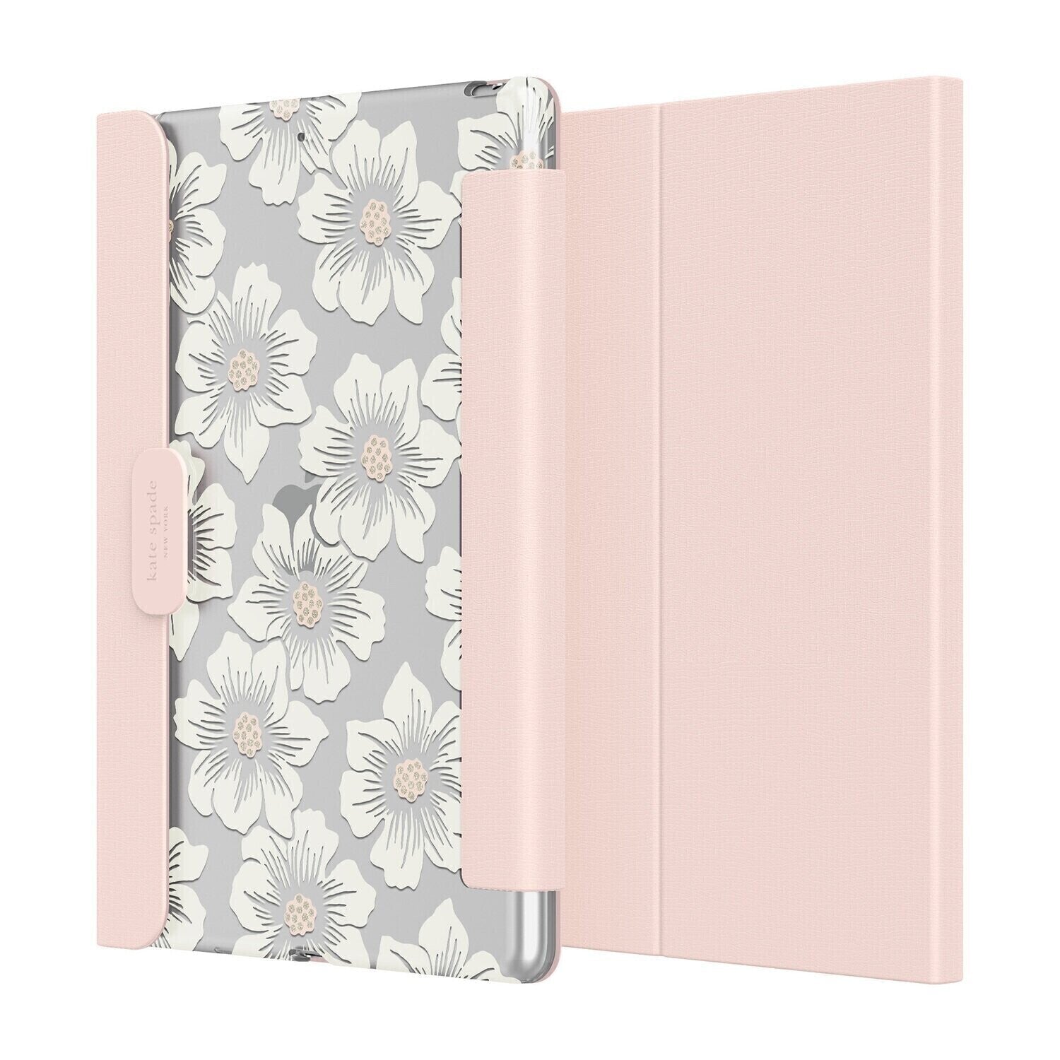 KSNY iPad 7/8/9 10.2&quot; Protective Folio, Hollyhock/Blush/Cream/Clear/Blush L