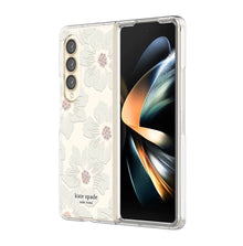 KSNY Samsung Galaxy Z Fold4 Protective Hardshell, Hollyhock Floral Clear/Cream w