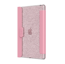 KSNY iPad 7/8/9 10.2&quot; Protective Folio, Rose Gold Glitter/Rococo Pink Lambs