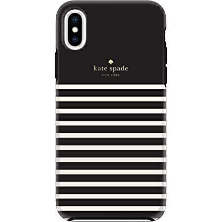 KSNY iPhone XR Protective Hardshell Case, Soft Touch Comold Feeder Stripe Black/