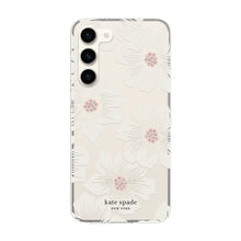 KSNY Samsung Galaxy S23 Plus Protective Hardshell Case, Hollyhock Floral Clear/C