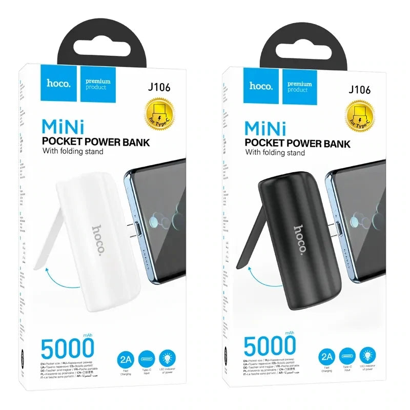 6931474790408-hoco J106 mini pocket PowerBank 5000mAh WH