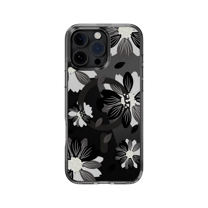 SwitchEasy iPhone 16 Pro Max Style M Pattern Shockproof, Black Flower