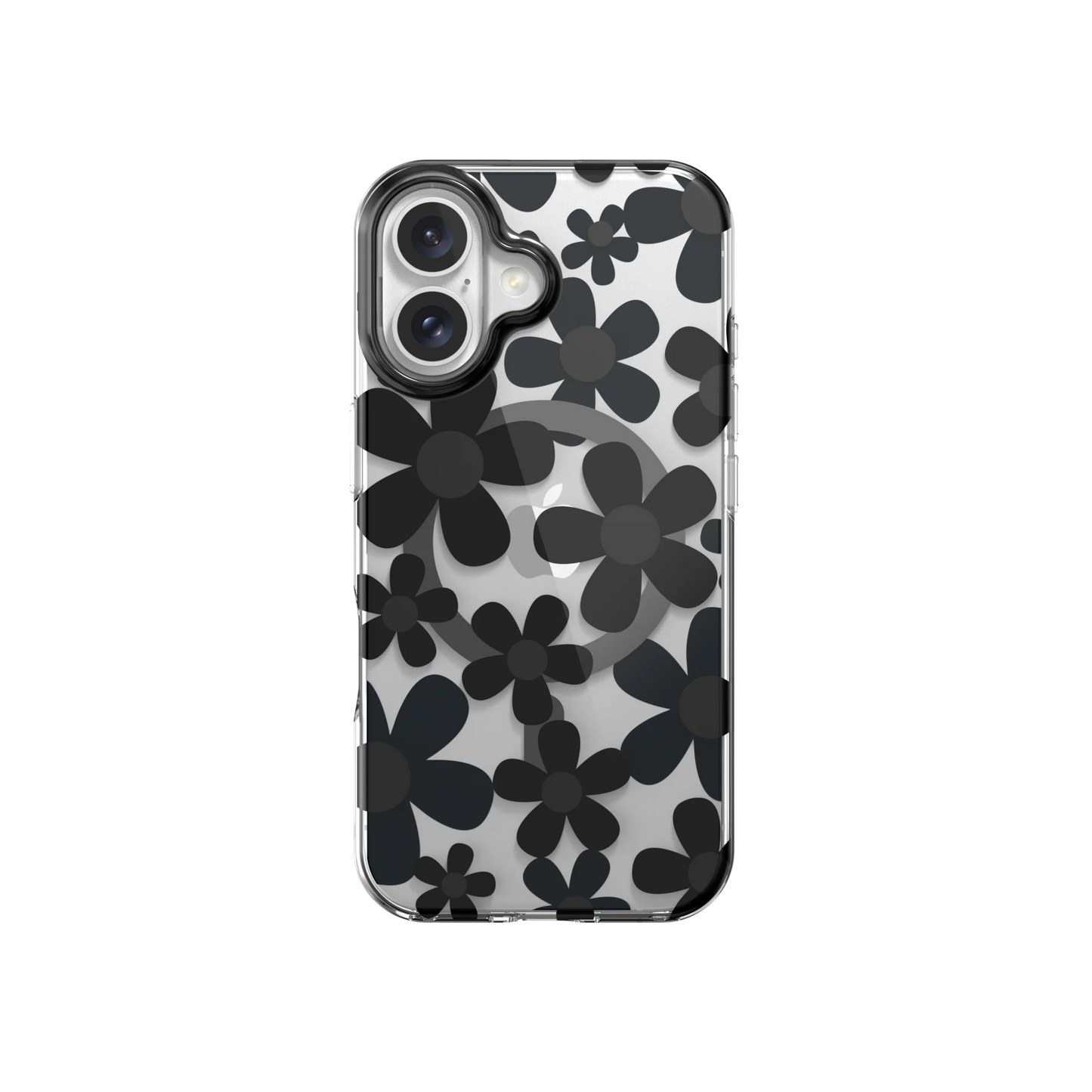 SwitchEasy iPhone 16 Plus Fleur M 3D Pattern Shockproof MagSafe Case, Black