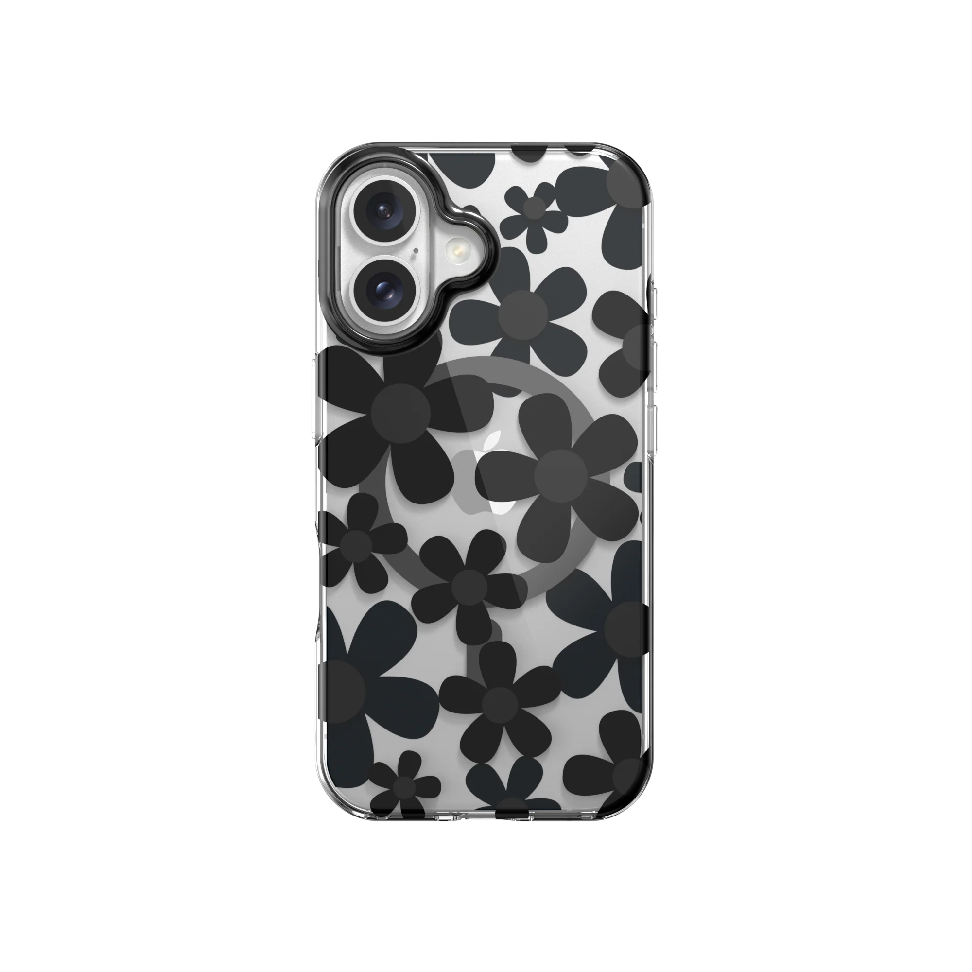 SwitchEasy iPhone 16 Plus Fleur M 3D Pattern Shockproof MagSafe Case, Black