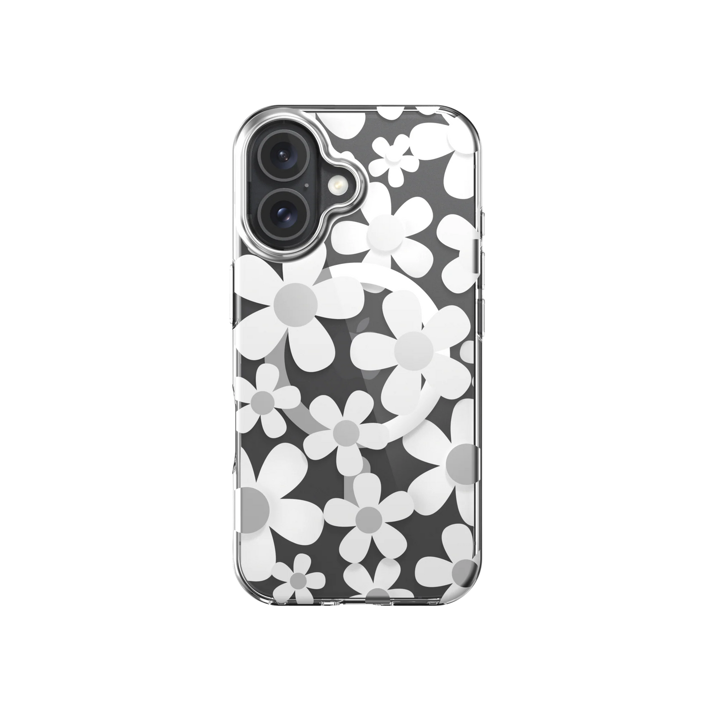 SwitchEasy iPhone 16 Plus Fleur M 3D Pattern Shockproof MagSafe Case, White