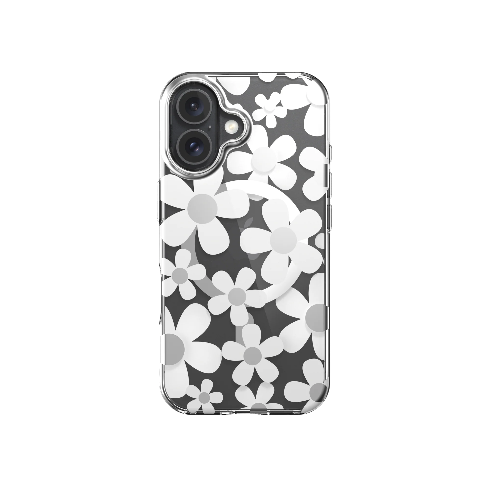 SwitchEasy iPhone 16 Plus Fleur M 3D Pattern Shockproof MagSafe Case, White